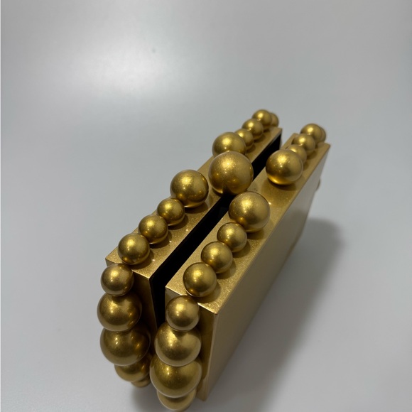 Cult Gaia Eos Box Clutch Beaded Gold - Picture 4 of 7